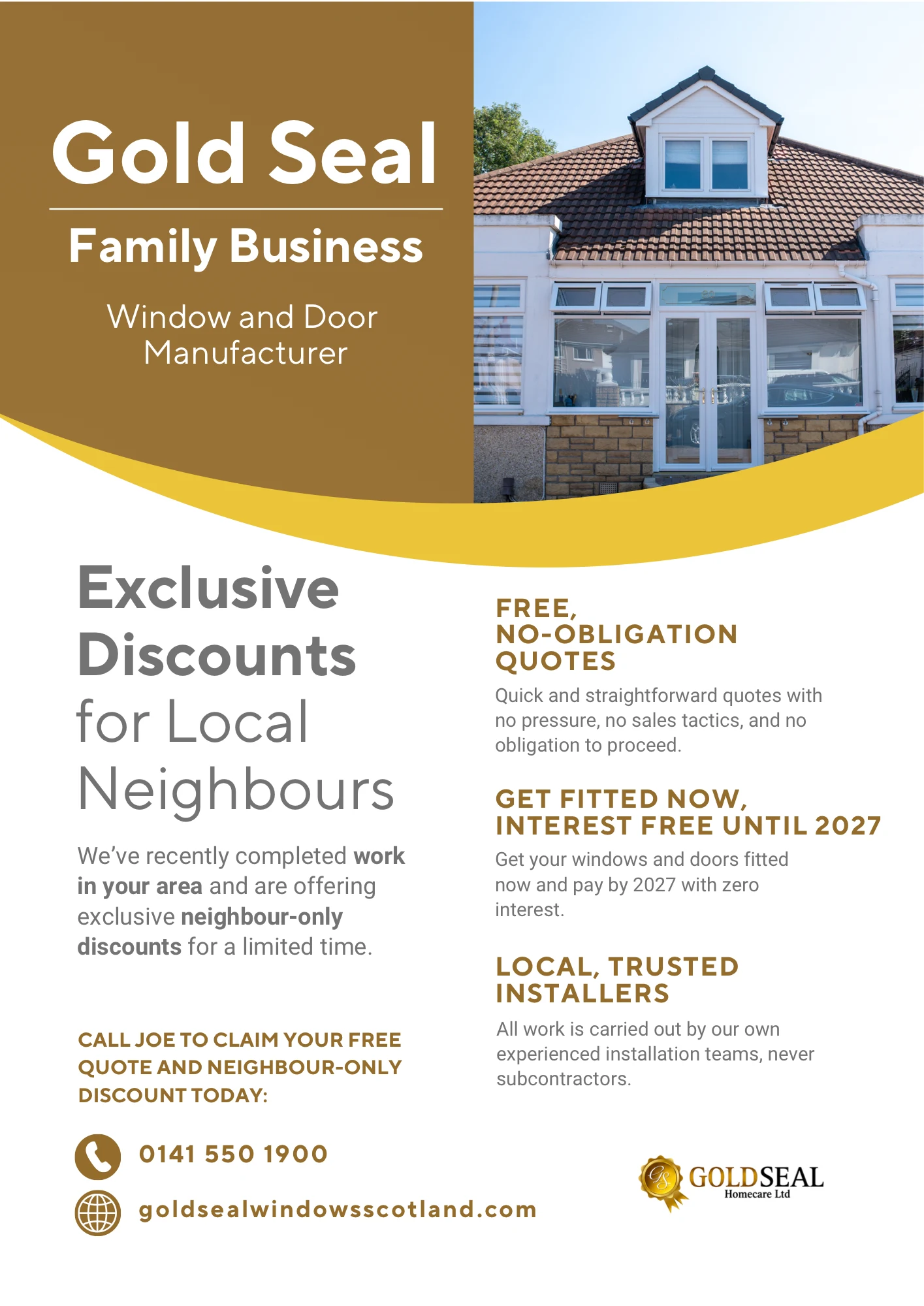 Gold Seal leaflet design